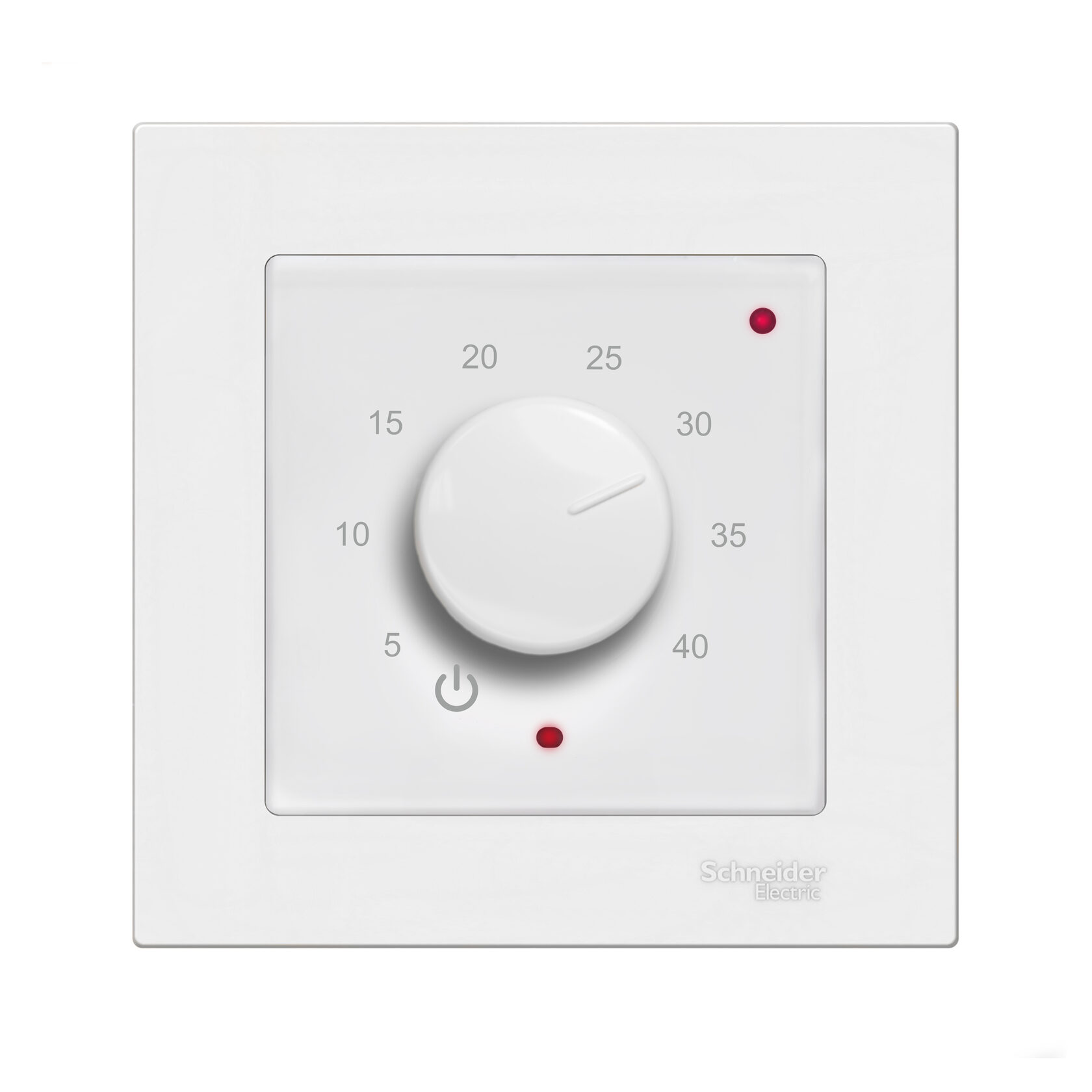 Эрголайт ТР-03 Атлас терморегулятор для теплого пола, белый (в рамку Schneider Electric Atlas Design в 