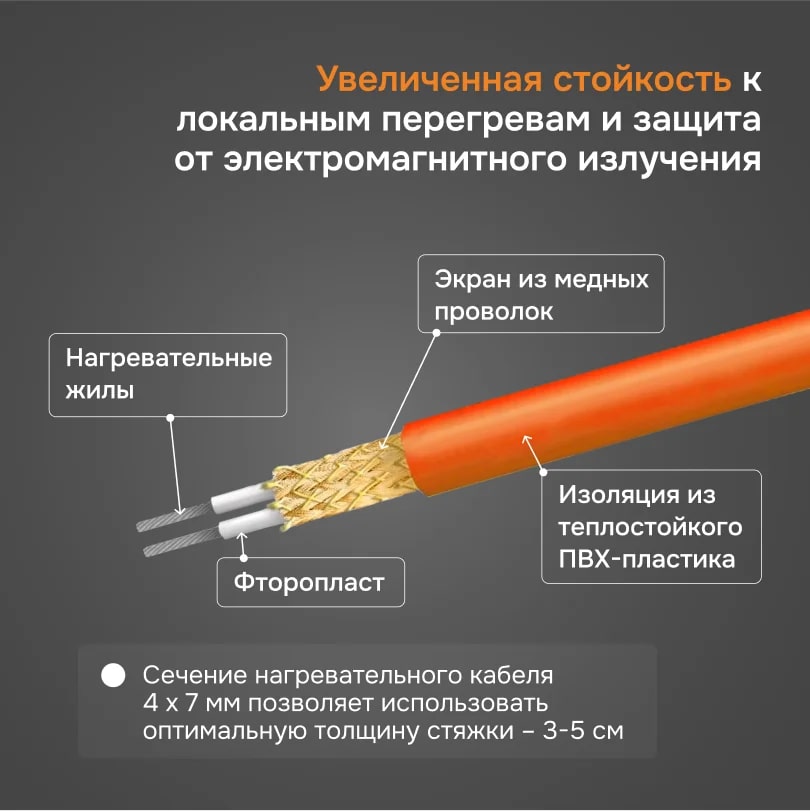 Welrok RD2s 0,760 кВт 38 м кабельный теплый пол в 