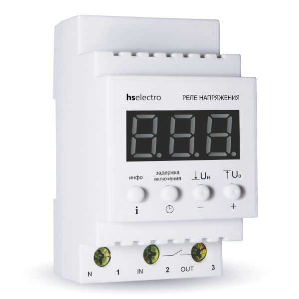 HS Electro УКН-63с реле напряжения с термозащитой в 
