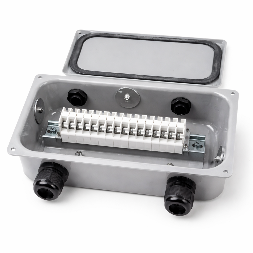 КЗНС-16-02 IP65 У1 коробка (MG20-3, MG32-1, отв. d20 c заглуш.-1, отв. d32 c загл. -2, БЗН24-16) в 