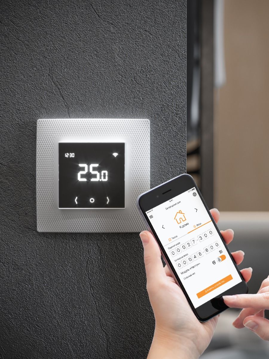 Теплолюкс EcoSmart 25 терморегулятор для теплого пола, белый в 