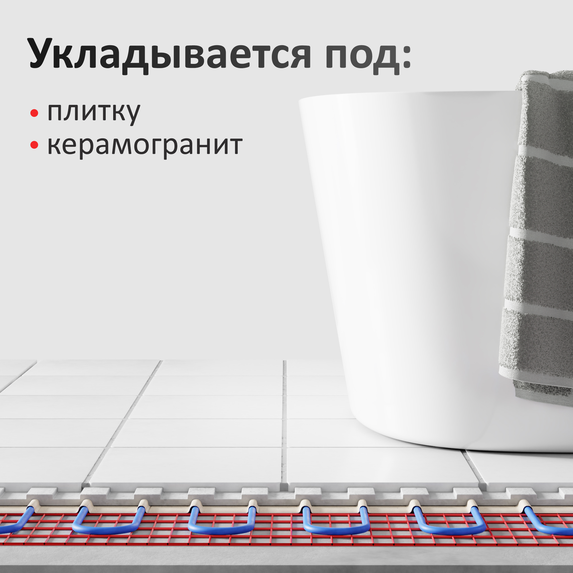 AlfaMat-150 (4,0 м²) нагревательный мат для теплого пола в 