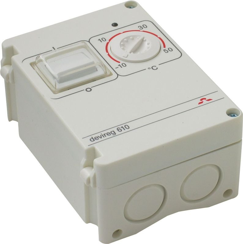 DEVIreg 610 (-10 +50°C) терморегулятор для наружных систем с датчиком на проводе в 