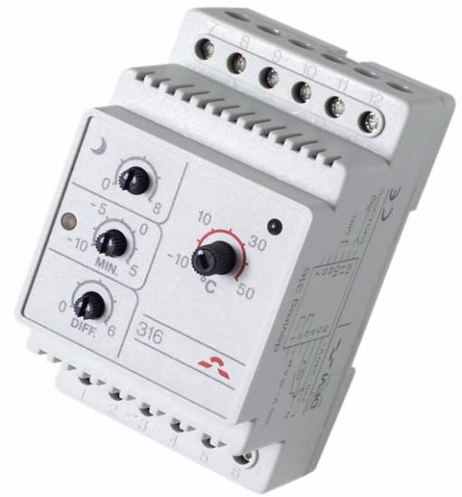 DEVIreg 316 (-10 +50°C) терморегулятор для наружных систем с датчиком на проводе в 