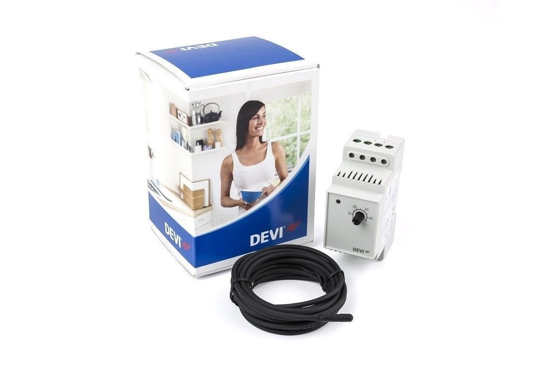DEVIreg 330 (-10 +10°C) терморегулятор для наружных систем с датчиком на проводе в 