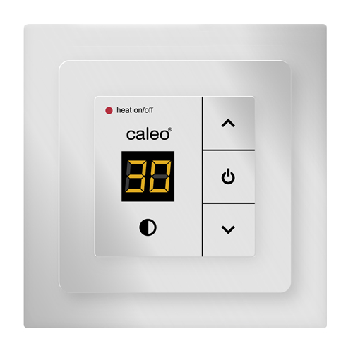 CALEO 720, с адаптерами, серебристый терморегулятор для теплого пола с адаптерами, серебристый в 
