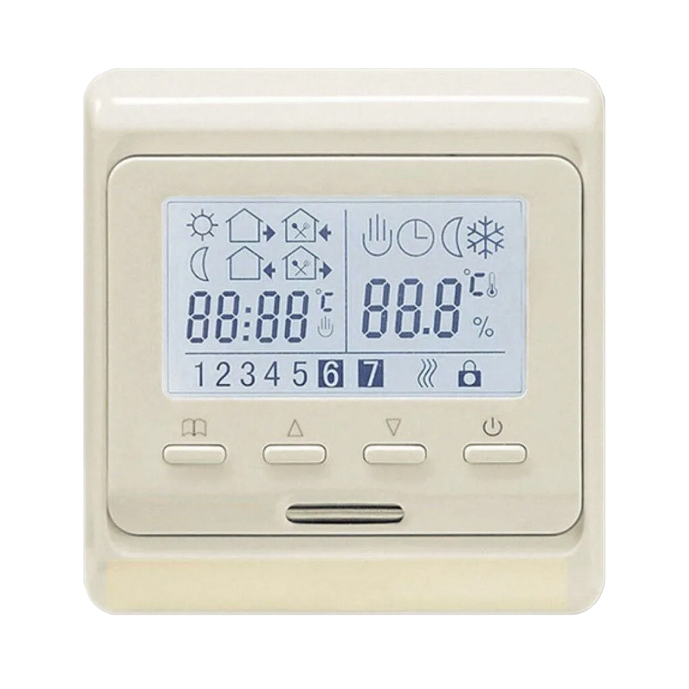 AlfaReg E-51.716 Wi-Fi терморегулятор для теплого пола программируемый, 16A, бежевый в 