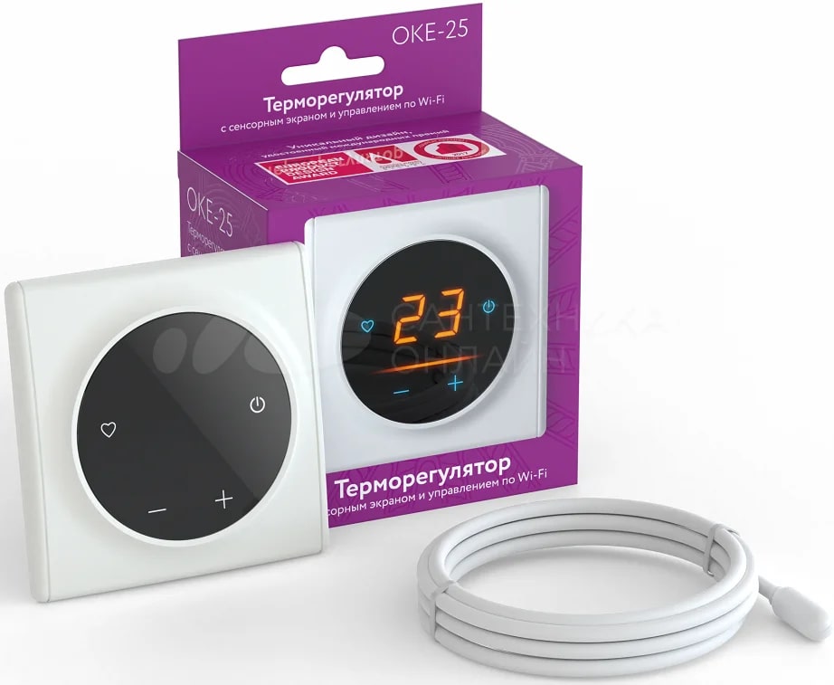 OneKeyElectro Florence OKE-20 терморегулятор для теплого пола, белый в 
