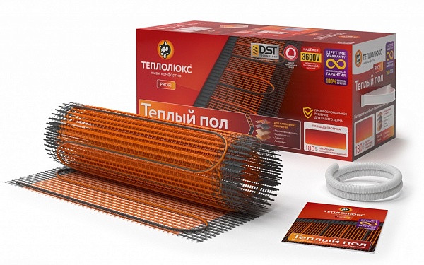 Теплолюкс ProfiMat 270 Вт/1,5 кв.м нагревательный мат для теплого пола в 