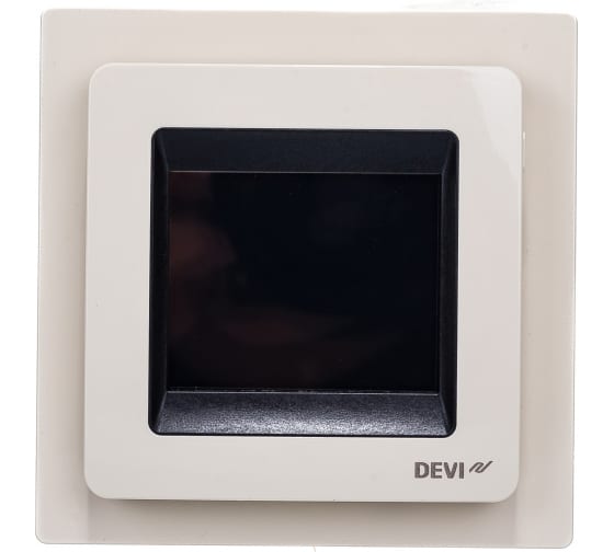 DEVIreg Touch терморегулятор для теплого пола с комбинацией датчиков, бежевый в 