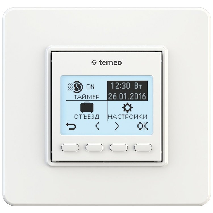 Terneo pro unic терморегулятор для теплого пола, белый в 