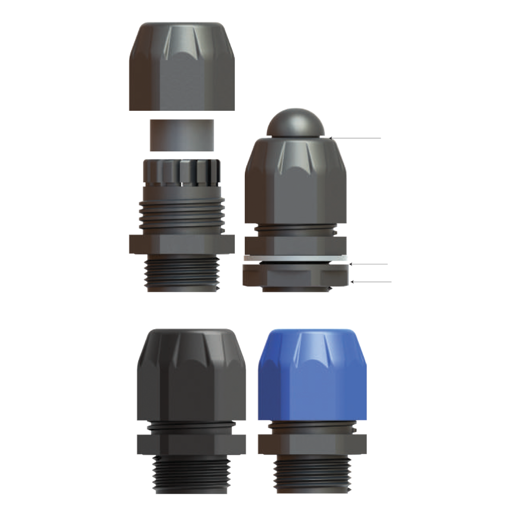 Bimed EHIBM-X1S кабельный ввод для небронированного кабеля, пластик в 