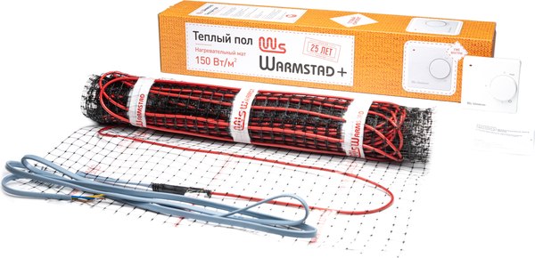 Warmstad+ WSM 100 Вт/0,65 кв.м нагревательный мат для теплого пола в 