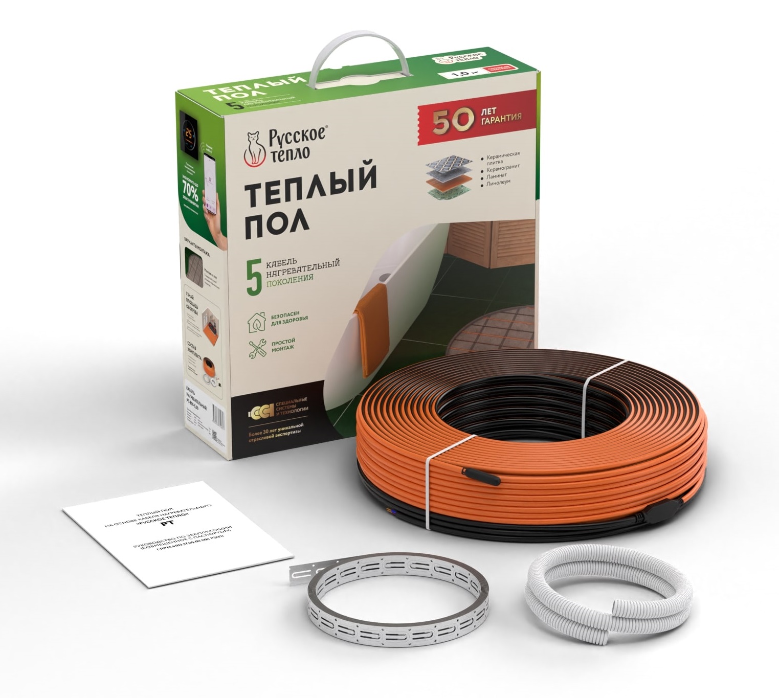 Русское тепло РТ-1900-95,0 кабельный теплый пол в 