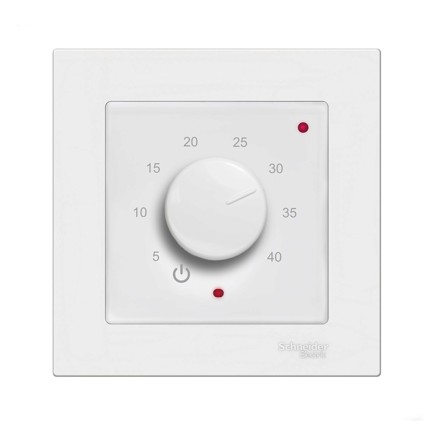 Эрголайт ТР-03 Атлас терморегулятор для теплого пола, белый (в рамку Schneider Electric Atlas Design