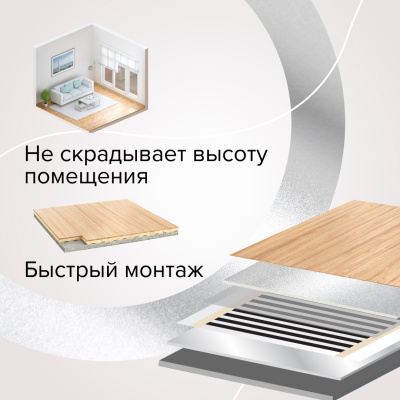 Инфракрасный теплый пол CALEO PLATINUM 50/230-0,5-1,0 в 