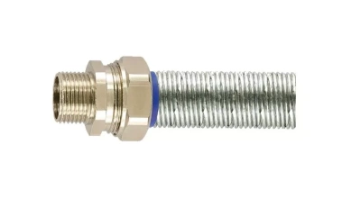 Гибкий металлорукав из оцинкованной стали, с гладкой оболочкой из материала с пониженной пожарной опасностью серии FL в 