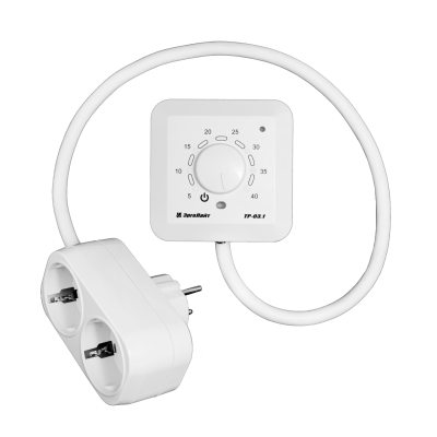 Эрголайт ТР-03.2РВ терморегулятор для обогревателей на проводе с разветвителем  в 