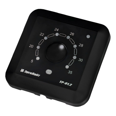 Эрголайт ТР-01.2ВП терморегулятор для теплого пола встраиваемый с датчиками пола и воздуха, черный в 