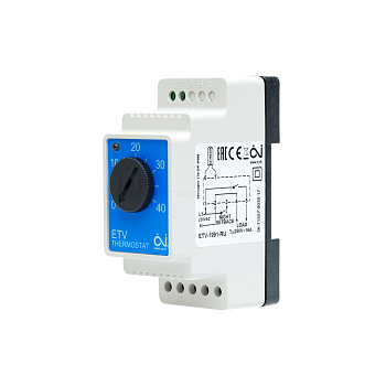 OJ Eleсtronics ETV-1991 терморегулятор для греющих кабелей с датчиком температуры пола в 
