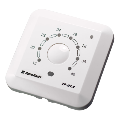 Эрголайт ТР-01.4ВП терморегулятор для теплого пола встраиваемый с датчиками пола и воздуха, белый в 