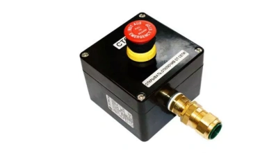 Взрывозащищенный кнопочный пост управления. Размер 122х120х90 в 