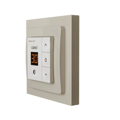 CALEO 720 терморегулятор для теплого пола с адаптерами, бежевый в 