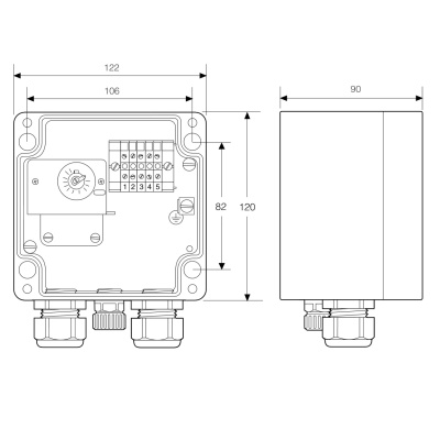 Управляющий термостат T-M-10-S/0+50C в 