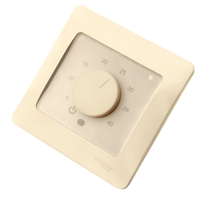 Эрголайт ТР-03 Глосса терморегулятор для теплого пола, бежевый (в рамку Schneider Electric Glossa) в 