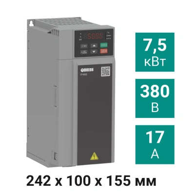 Преобразователь частоты ПЧВ3-7К5-В [М01] 7,5 кВт 380 В в 