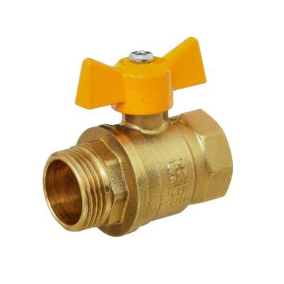 Кран шаровой 11Б27п DN25 PN40 газ вр/нр бабочка, серия Standart в 