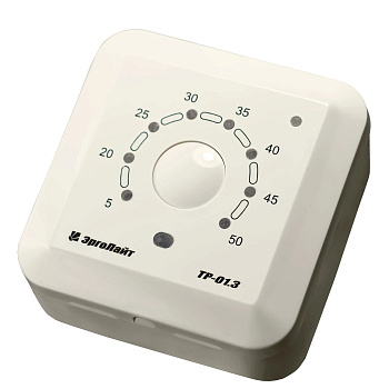 Эрголайт ТР-01.3В терморегулятор для теплого пола накладной с датчиком воздуха, бежевый в 