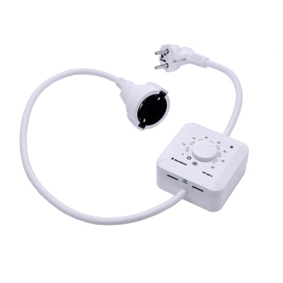 Эрголайт ТР-03.2Р терморегулятор для обогревателей на проводе, белый в 