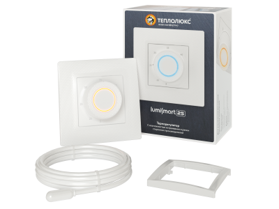 Теплолюкс LumiSmart 25 терморегулятор для теплого пола, белый в 