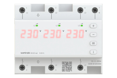 Welrok D6-63 red  реле напряжения в 