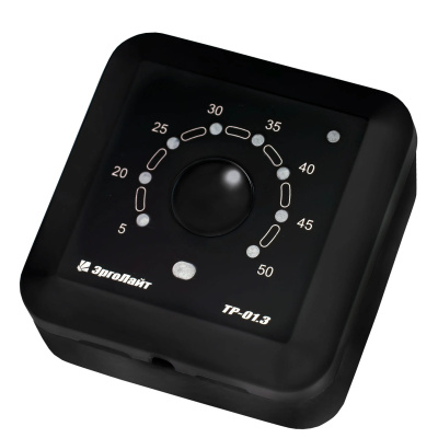 Эрголайт ТР-01.3П терморегулятор для теплого пола накладной с датчиком пола, черный в 