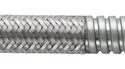 Информация о гибком спирально скрученном металлорукаве из оцинкованной стали с наружной оплеткой серии FB в 