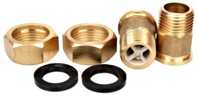 Счетчик воды Мастер Метролог СВ-15В Класс "В", соединительный комплект с обратным клапаном в 