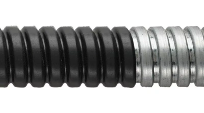 Гибкий металлорукав из оцинкованной стали в оболочке с низким дымогазовыделением серии LFHU в 