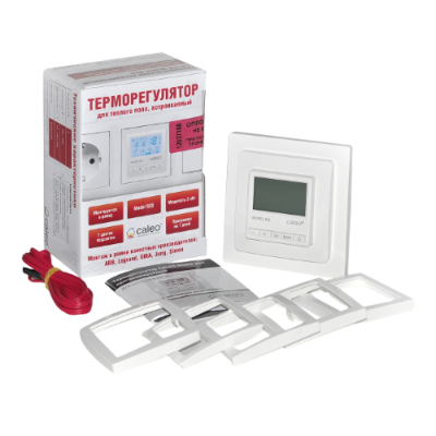 Терморегулятор для теплого пола CALEO 920, с адаптерами, белый в 
