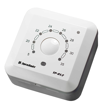 Эрголайт ТР-01.2П терморегулятор для теплого пола накладной с датчиком пола, белый в 