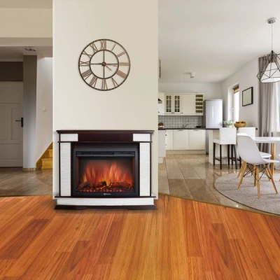 Каминокомплект Electrolux EFP/P-2520LS,портал Scala 25 сланец скалистый белый, шпон тёмный дуб в 