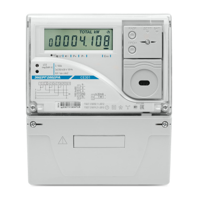 Счетчик электроэнергии Энергомера CE301 S31.043 JAVZ в 