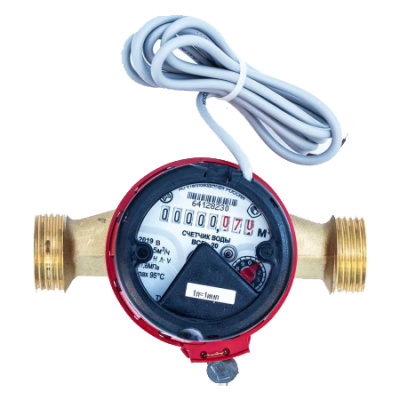 Счетчик горячей воды Тепловодомер ВСГд-20 (1л/имп) в 