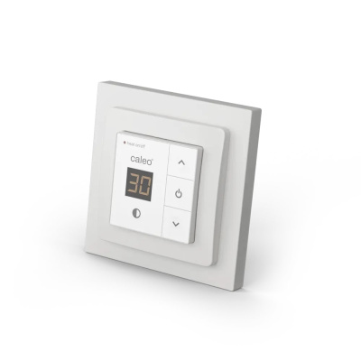 CALEO 720 терморегулятор для теплого пола с адаптерами, белый в 