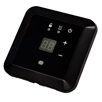 Эрголайт ТР-09П терморегулятор для теплого пола встраиваемый с датчиком пола, черный в 