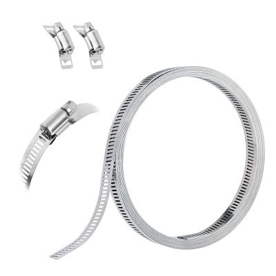 PET-SST-02 комплект хомутов из нержавеющей стали в 