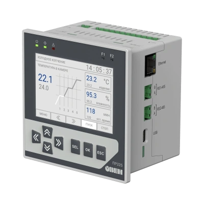 ПР225 программируемое реле в щитовом исполнении с графическим дисплеем и Ethernet в 