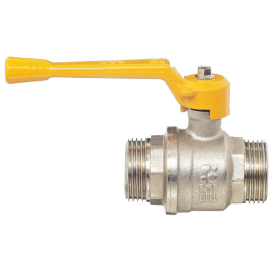 Кран шаровой 11Б27п DN15 PN40 газ нр/нр рычаг никель, серия Standart в 