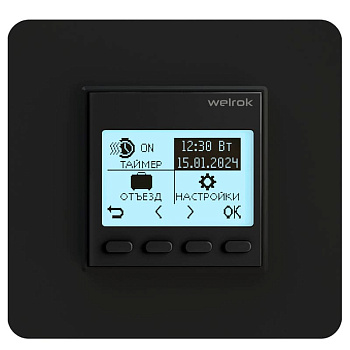 Welrok pro bk терморегулятор для обогревателей без датчика пола в 